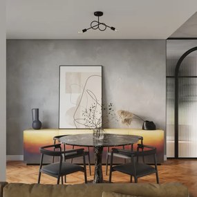 Lustră aplicată Sollux SL.1472 LOOP 2xE27/15W/230V negru