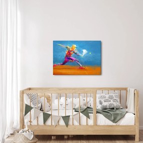 Tablou - Jucător de tenis pictat (70x50 cm)