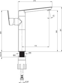 🚰 Baterie înaltă pentru chiuvetă ARNIKA – Finisaj Nero – Cod BQA_N20K