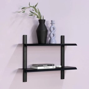 Raft negru etajat din metal 60 cm Hola – Spinder Design