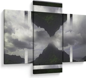 Tablou - Munții din Islanda, colaj geometric (90x60 cm)
