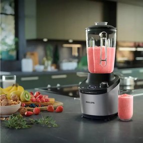 La mâna a doua: Blender Philips HR3760/00, 1500W, 2L, ProBlend Ultra, Viteza mare, Pulse, Aplicatie NutriU, Negru