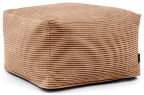 Fotoliu bean bag maro cu tapițerie din catifea reiată Softbox MooG – SLOWDOWN