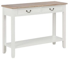 vidaXL Masă consolă, alb, 110 x 35 x 80 cm, lemn