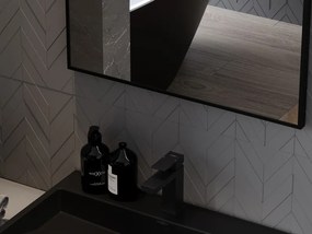 Mexen Loft oglindă de baie dreptunghiulară 60 x 50 cm, ramă neagră - 9852-060-050-000-70