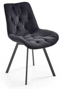 Scaun catifea K519 velvet negru