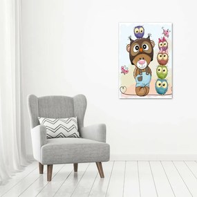 Fotografie imprimată pe sticlă Ursul și Owl