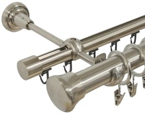 Galerie dubla Fulda 25/19 teava neteda si profil inox (Alege marime: 300 cm)
