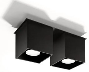 Plafonieră QUAD 2 2xGU10/40W/230V negru
