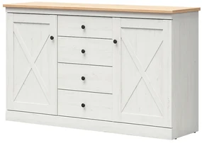Comodă Frija 2 (pin andersen alb + stejar artisan) . Promo -31%. 1098247