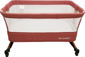 Patut copii transformabil in balansoar bebe Baby Care™ Babies , design modern, Co-Sleeper , dimensiuni 84X78X50 cm, 7 trepte de inaltime, saltea