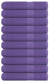vidaXL Prosoape pentru saună 10 buc Violet 360 g/m² 100% bumbac