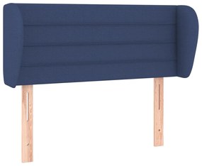 3117264 vidaXL Tăblie de pat cu aripioare, albastru, 83x23x78/88 cm  textil