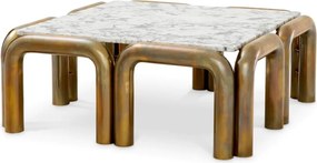 Masuta Cafea LUX cu Blat din Marmura, Sunwood