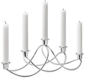 Sfeșnic Harmony pentru 5 lumânări, oțel inoxidabil - Georg Jensen