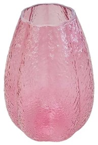 Vaza decorativa din sticla 30 cm, roz