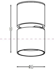 Spot aplicat directionabil LED design modern Onda 3000K negru MYC024CL-L12B3K