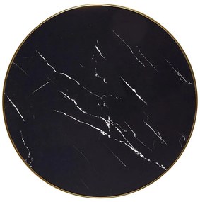 Masa Molina marmura neagra / auriu – Ø59 x h74 cm