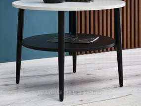Măsuță de cafea Randolf S (lemn alb + negru). 1111688