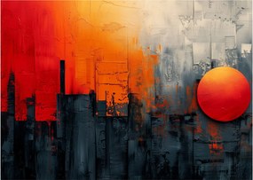 Tablou - Pictura abstractă a orașului (70x50 cm)