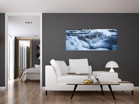 Tablou - Râu iarna (120x50 cm)