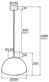 Lustra / Pendul design modern TRINI M 30cm