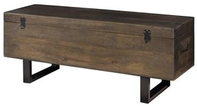 Cufar din lemn Factory Loft 115cm, maro taupe A-46414 VC