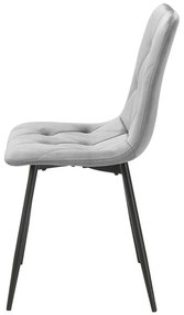 Scaun de bucaterie Tom Velvet, gri deschis
