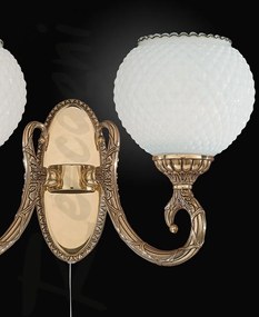 Aplica clasica din alama cu 2 brate design italian 8550