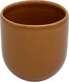 Pahar Cafea Novum Maro Teracota (Pantone Brown Leather, 250ml) Gresie Glazurata Manual