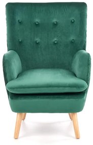 Fotoliu tapitat Ravel Velvet verde – H100 cm