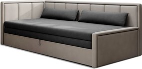 Canapea gri extensibilă/cu spațiu de depozitare cu tapițerie din chenille 214 cm Fulgeo – ELTAP