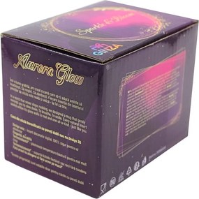 Cană cu model 3D steluță roz, pereți dubli, sticlă borosilicată și inserție de sclipici, 300 ml, Aurora Glow