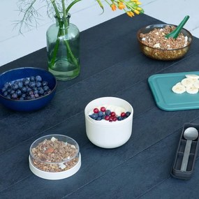 Bol alimentar mic dejun Brabantia Make&Take 1006298, 500+180 ml, Inchidere cu infiletare, FaraBPA, Gri