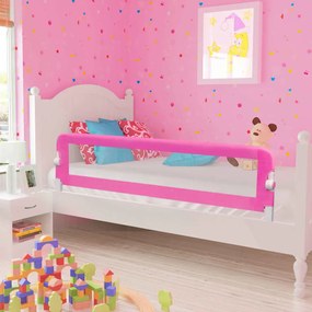 Balustrada de siguranta pentru pat de copil, roz, 150x42 cm 1, Roz, 150 x 42 cm