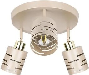 Corp de iluminat tip spot ELEN 3xE27/35W/230V bej/auriu
