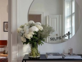 Autocolant pentru oglindă S49 – SELFIE HERE. (round) ,8