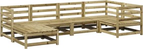 vidaXL Set canapea de grădină, 6 piese, lemn de pin tratat