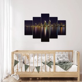 Tablou cu orașul nocturn (150x105 cm)