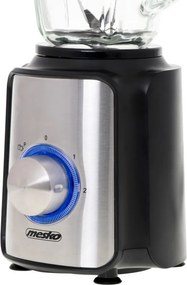 Blender Mesko MS 4080, 1200 W, 1,5 l, 21 000 rpm, 6 lame, 2 viteze + funcție puls, capac cu orificiu, inox/negru