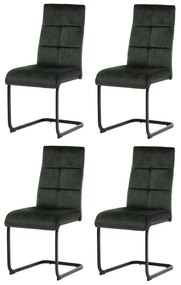 Set de scaune de sufragerie Vintage DCL-D1275GRN4, 4 buc