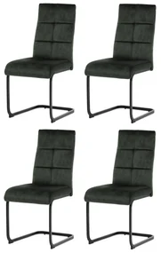 Set de scaune de sufragerie Vintage DCL-D1275GRN4, 4 buc