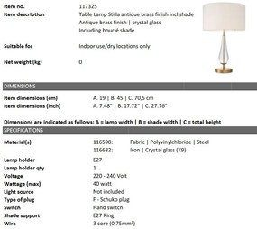 Veioza, Lampa de masa design LUX Stilla