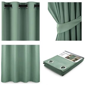 Draperie BLACKOUT AMELIA mentă 140 x 245 cm 2 buc