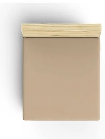 Cearceaf bej din bumbac cu elastic 160x200 cm - Mijolnir