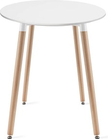 OFERTA Masa rotunda alba de dining KAMI 60x60 cm Calitate a II-a