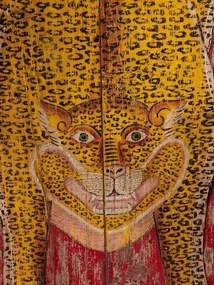 Panou decorativ lung din lemn reciclat, " Tiger "- Piesa unicat