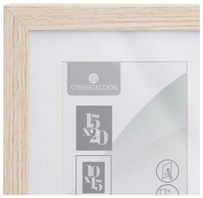 Ramă foto în culoare naturală cu picior de susținere, de agățat 17,5x22,5 cm Sencillo – Casa Selección