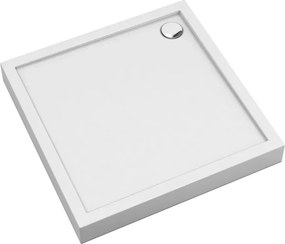 Cadita dus patrata din acril Omnires Camden alb 90x90 cm