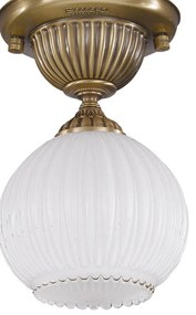 Plafoniera clasica design italian din alama, sticla 9250 RA-PL. 9250/1